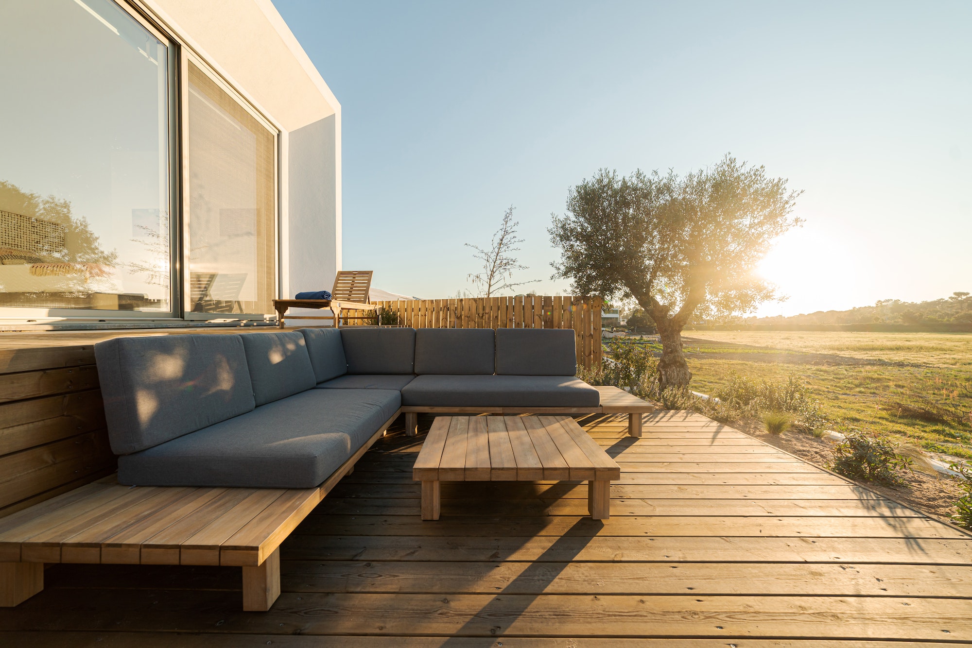 Modern villa with pool and deck